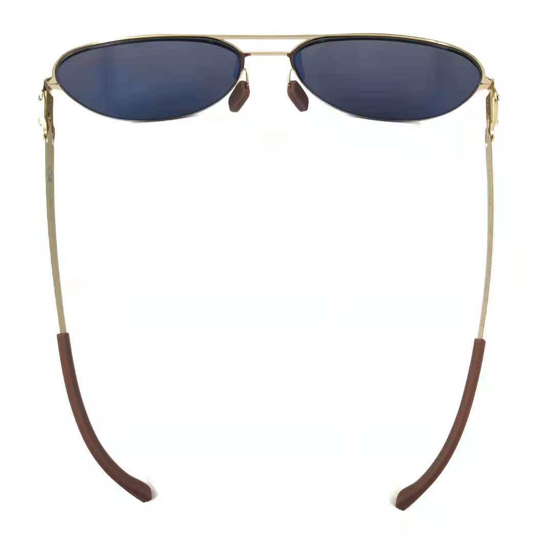 Gafas de sol para hombre ultraligeras de acero fino ovaladas Diseñe sus propios marcos de gafas Gafas de sol personalizadas en línea con logotipo