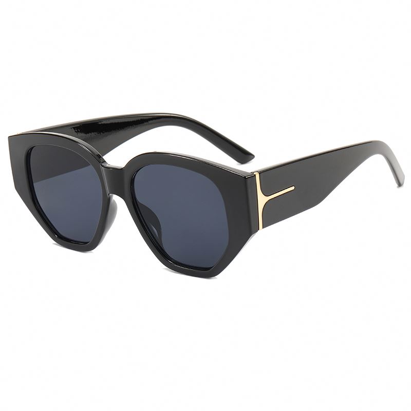 Gafas de conducción Gafas de moda Marca Gafas de sol con marco de PC negro Gafas de sol de tonos coloridos