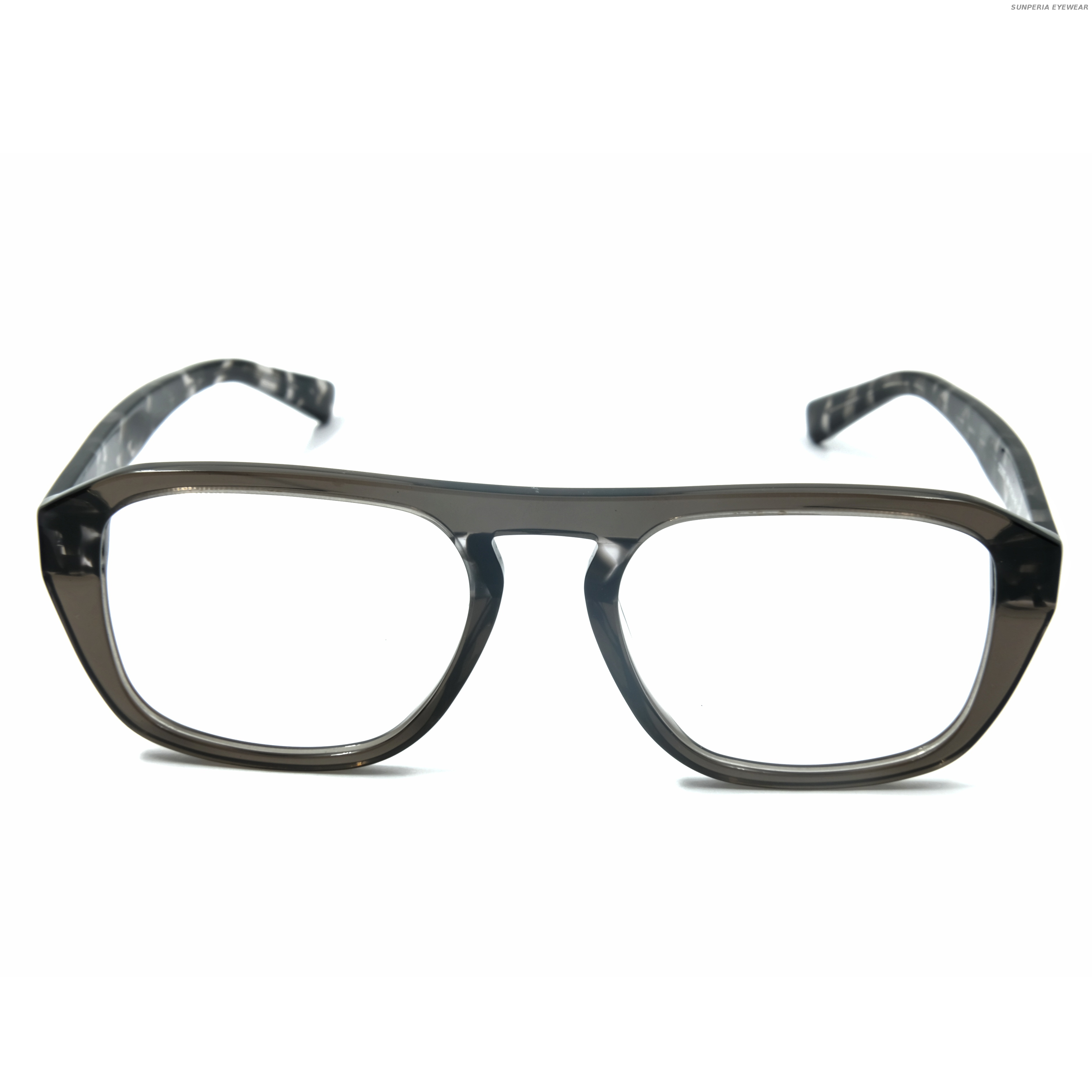 Gafas de acetato gris transparente, marcos ópticos de moda que bloquean las gafas antiluz azul