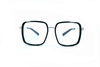 Montura de gafas ópticas para hombre y mujer, montura de gafas clásicas, sin bisagras, cuadradas, antiazules, con luz azul