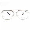 Gafas de protección contra luz azul, gafas ópticas de río, monturas de gafas de moda de acero inoxidable plateado, gafas de Sol Masculino