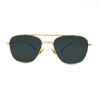 Gafas de sol con montura dorada y lentes cuadrados Gafas de sol personalizables Fabricante de gafas de sol de acetato
