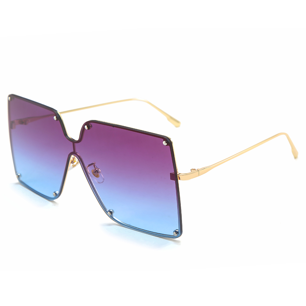 Gafas de sol RTS de gran tamaño para hombre y mujer, anteojos de sol personalizados de gran tamaño, de una pieza, a la moda, para río, 2021