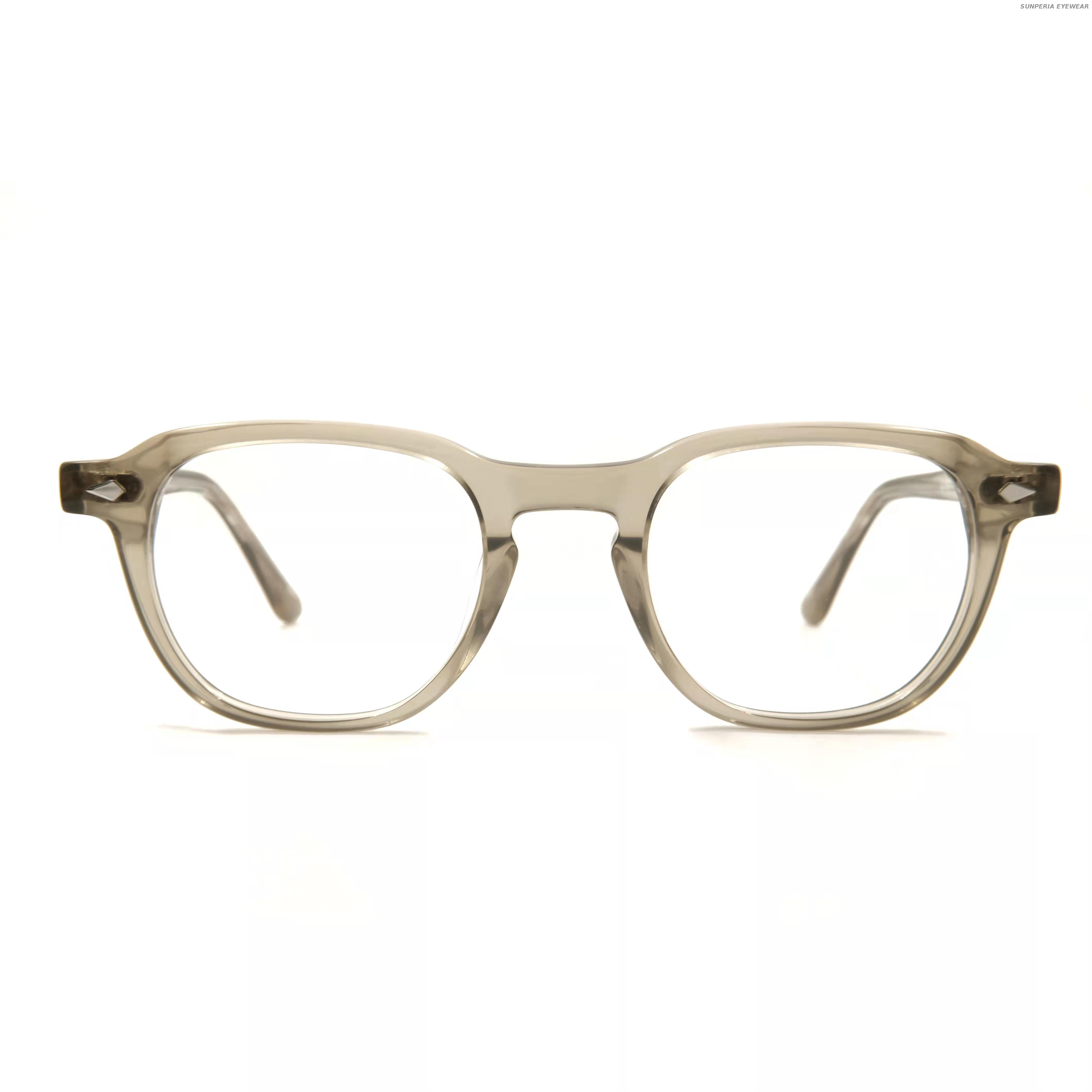 Montura óptica de acetato de café Gensun Eyewear Online Gafas Empresas Gafas Empresas