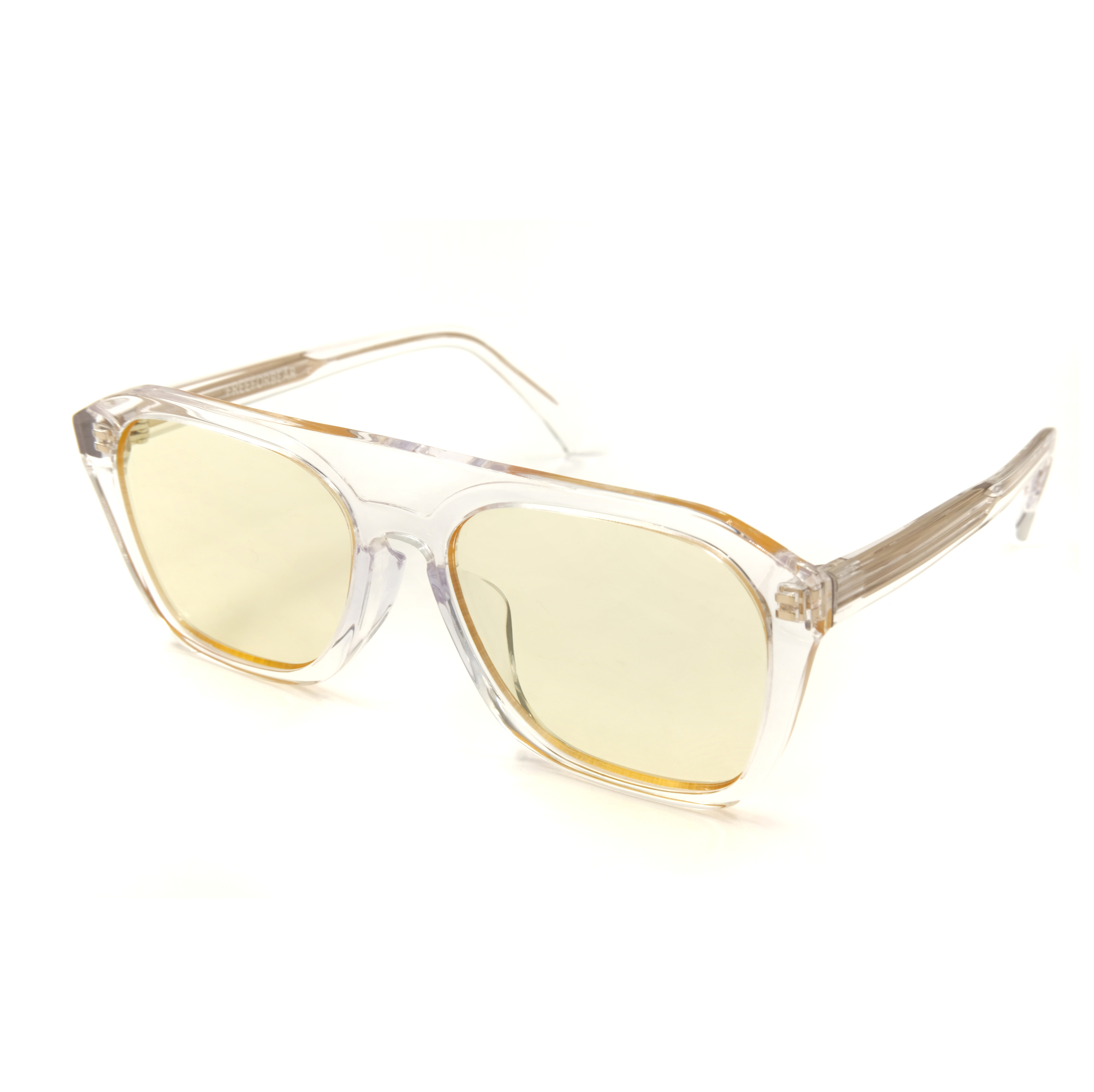Gafas de sol con montura de acetato transparente con borde cuadrado Fabricantes de monturas de anteojos a medida