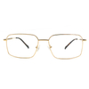 Popular Unisex Tamaño personalizado Aleación de cobre Cuadrado Mujeres Marco óptico Hombres Nuevos marcos de anteojos