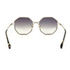 Marco de metal dorado Lentes degradadas en forma de púrpura Gafas de sol Personalizar Marco de gafas Fabricantes