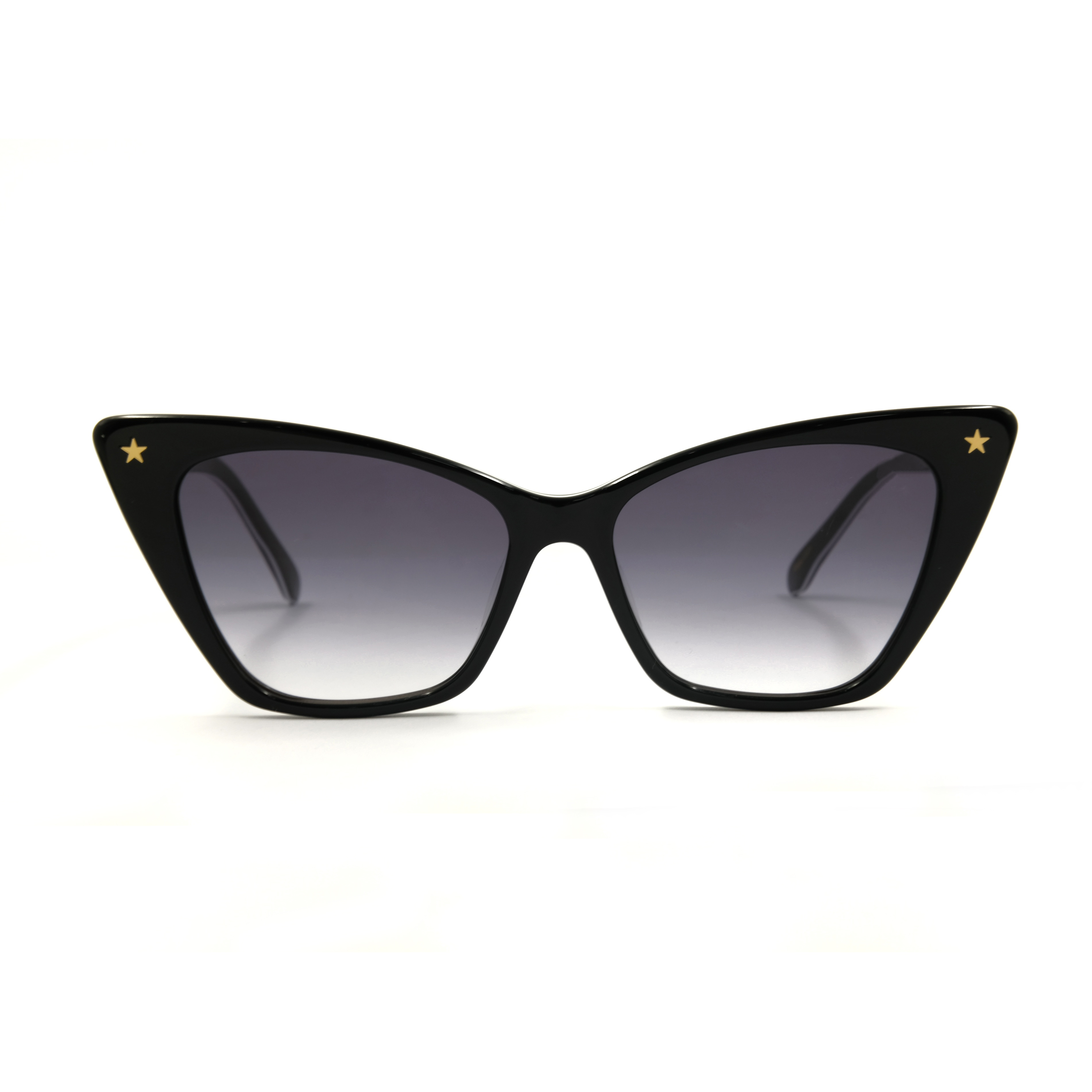 Gafas de sol de acetato negro Gafas de sol de ojo de gato Crea tus propias gafas de sol Fabricante China